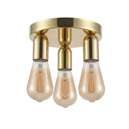 Metal 3 way ceiling light 