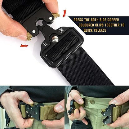 Mens Tactical Military Belts Adjustable Heavy Duty Nylon ~ 4027