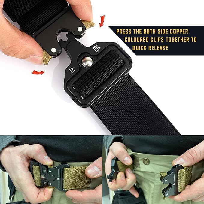 Mens Tactical Military Belts Adjustable Heavy Duty Nylon ~ 4027