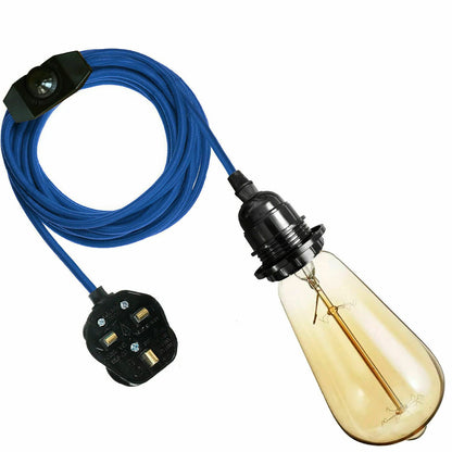 Industrial hanging 4m Plug in Pendant Light Fit~4065