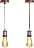 2 Pack Vintage E27 Pendant Light 2m Cable ~ 4062