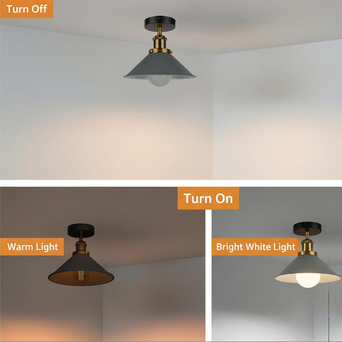 gray retro farmhouse light