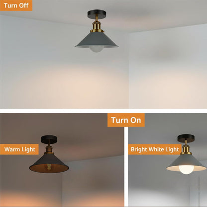 gray retro farmhouse light