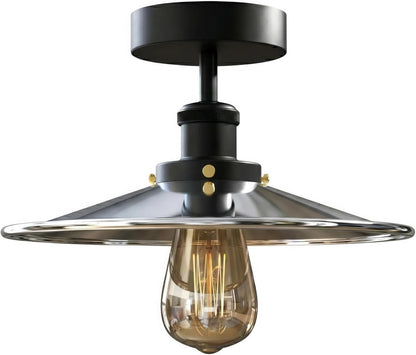Industrial E27 Semi Flush Mount Ceiling Light~4041
