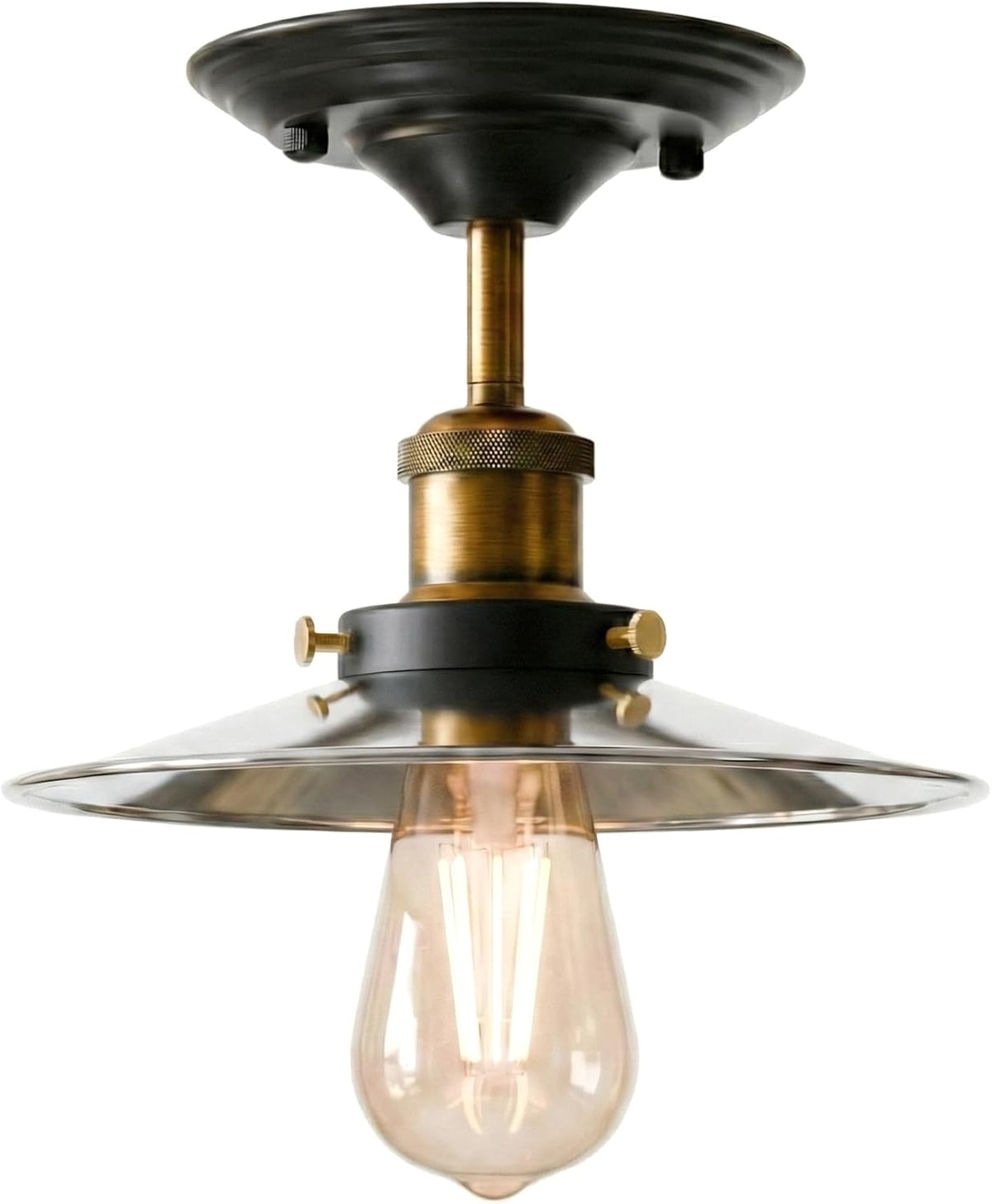 Industrial Semi Flush Mount LED Ceiling Light~4047