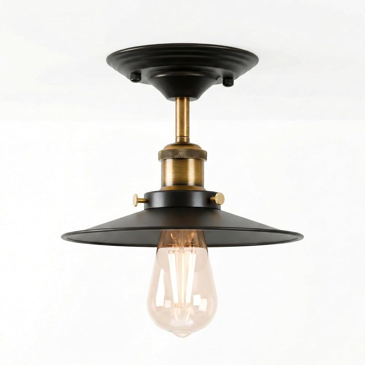 Industrial Semi Flush Mount LED Ceiling Light~4047