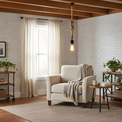 Hemp Ceiling Pendant Light Fitting E27 Lamp~4109