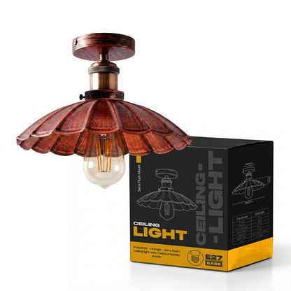 Vintage Retro Semi Flush Mount Metal Ceiling Lamp~4058