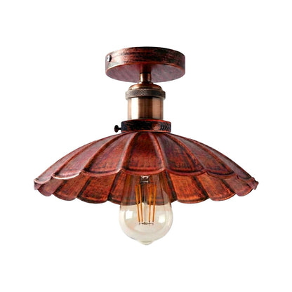 Vintage Retro Semi Flush Mount Metal Ceiling Lamp~4058