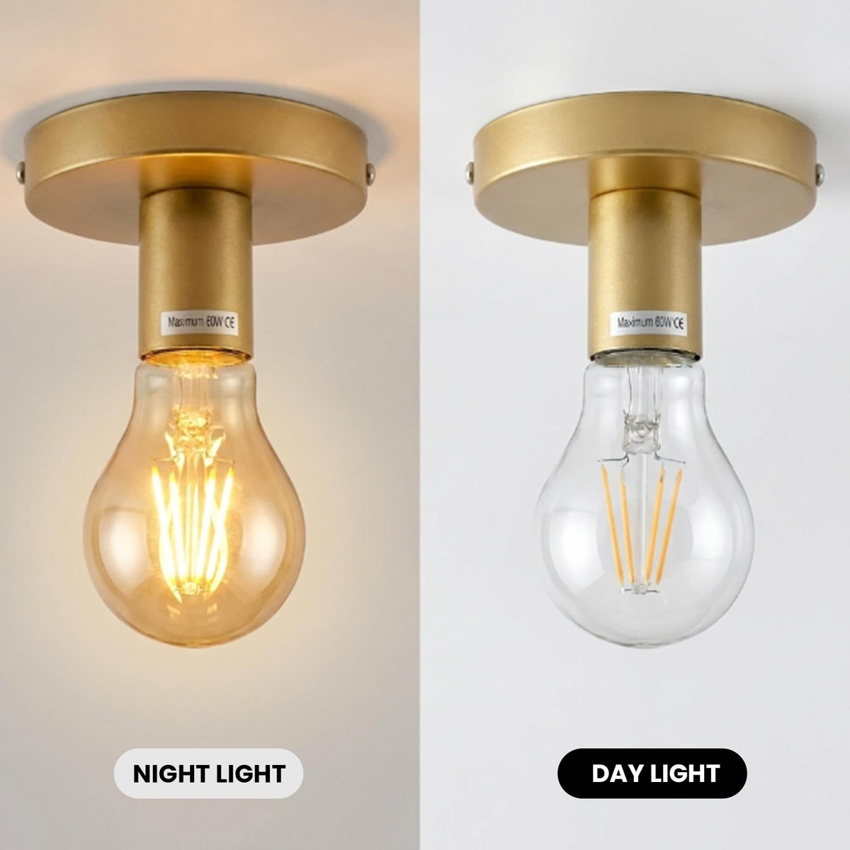 semi ceiling retro lamp room