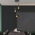 3 Head  Black Idustrial Hanging Pendant Light~3774 - Vintagelite