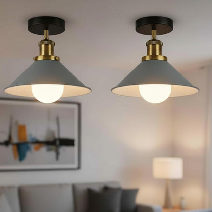gray retro farmhouse light