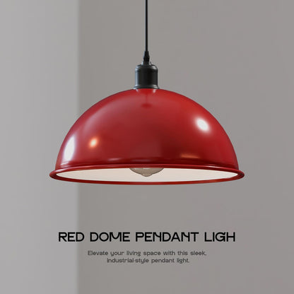Vintage Large Industrial E27 Pendant Metal Ceiling Light Dome Shade ~3556