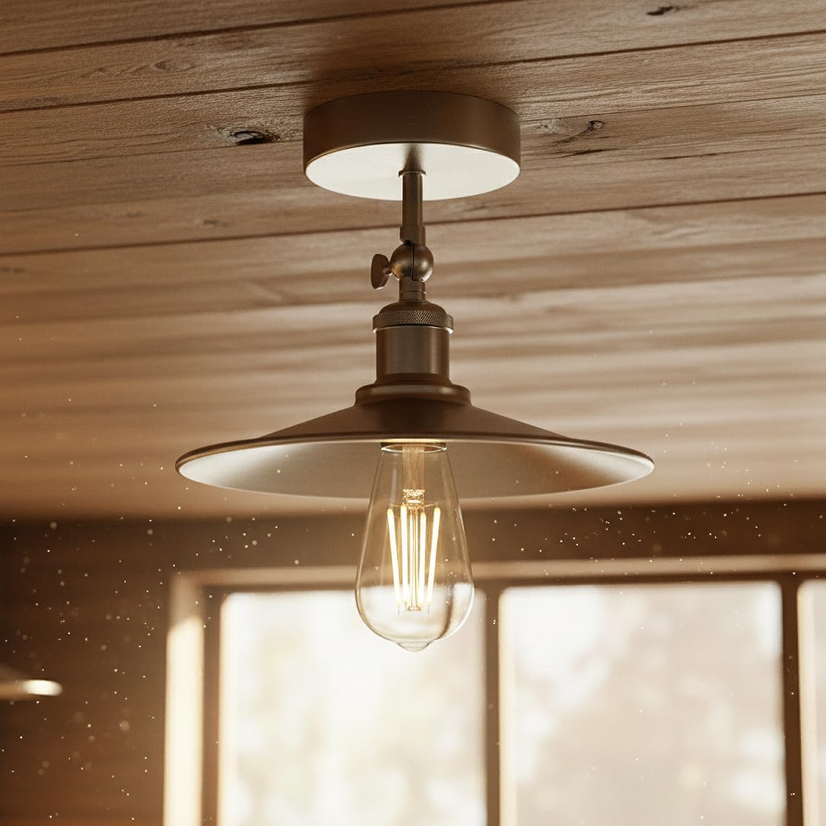 Retro E27 Base Adjustable Metal Ceiling Light~4046