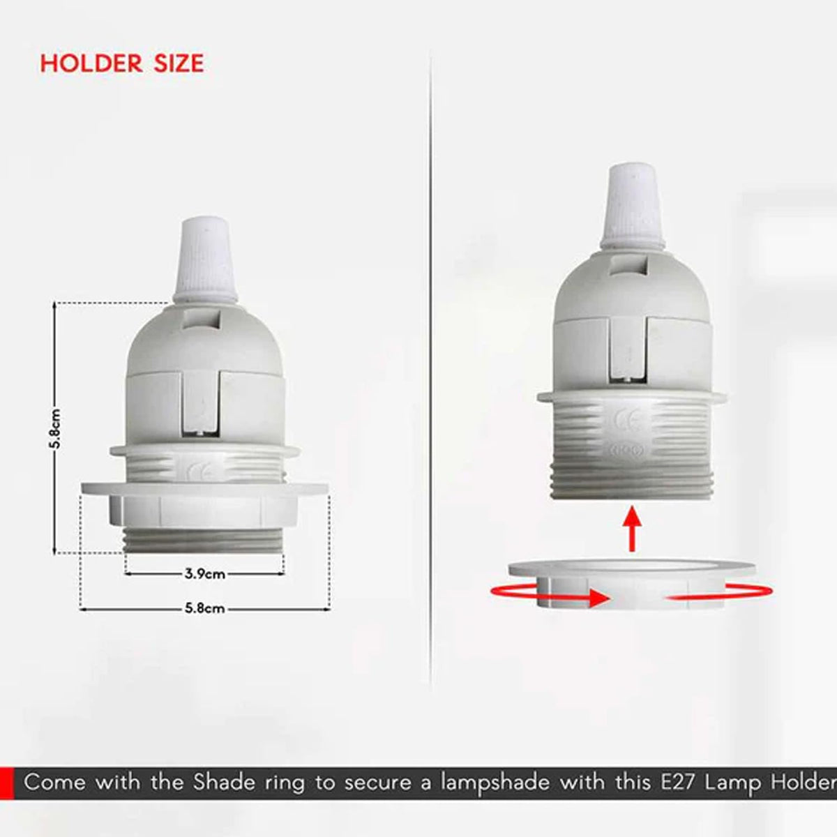 Plug in Pendant Light 2m/4.5m Cable E27 Lamp Holder~4119