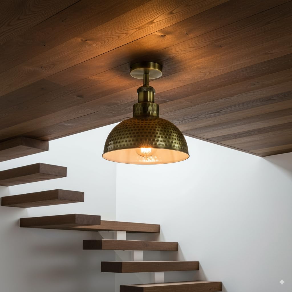 Industrial Modern Semi Flush Mount Ceiling Light~4064