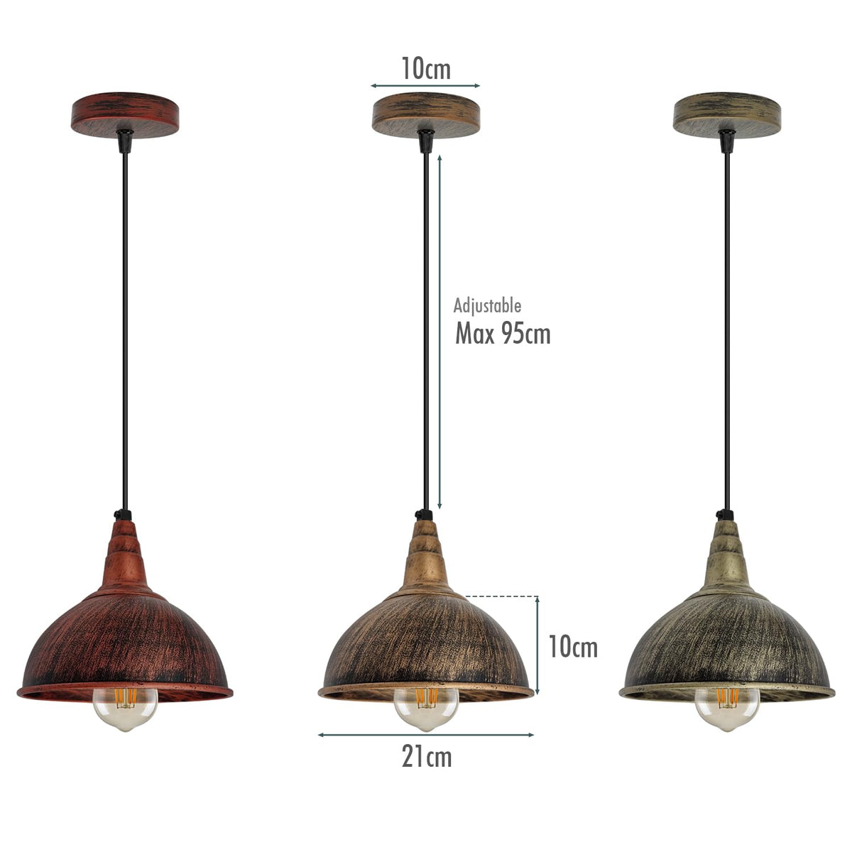 Brushed Brass Pendant Light Ceiling Pendant Lamp Shades~2010