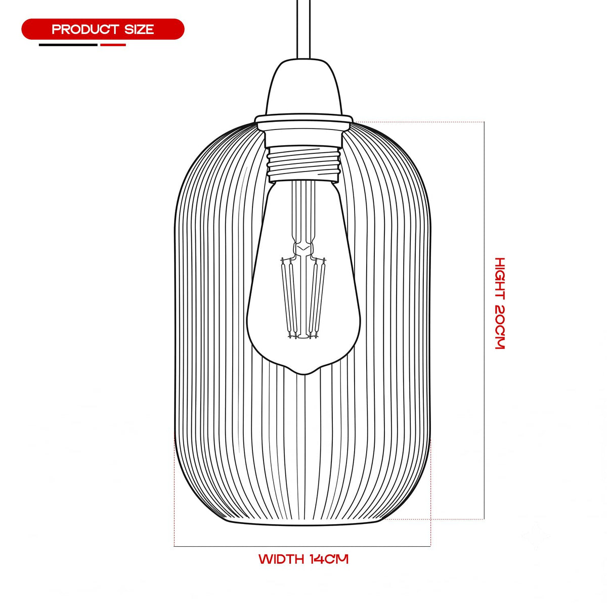 Amber Glass Lamp Shade Pendant Light Replacement~4081