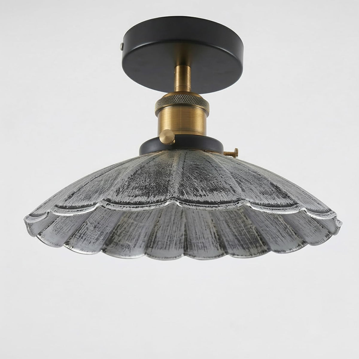 Industrial Semi Flush Light E27 Ceiling Lamp Fixture~4124