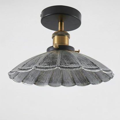 Industrial Semi Flush Light E27 Ceiling Lamp Fixture~4124