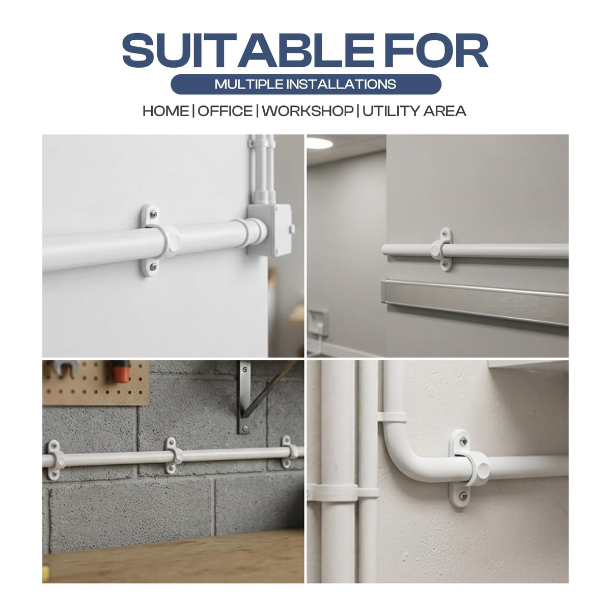 20mm white PVC conduit saddle