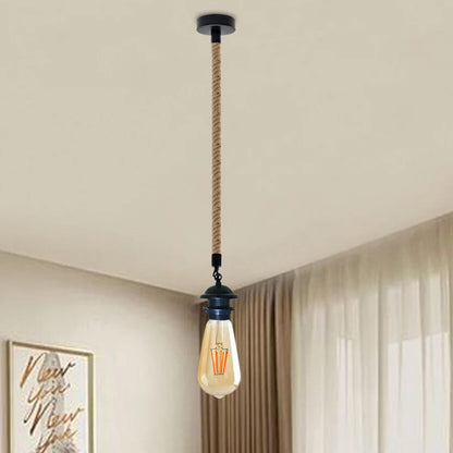 Hemp Ceiling Pendant Light Fitting E27 Lamp~4109
