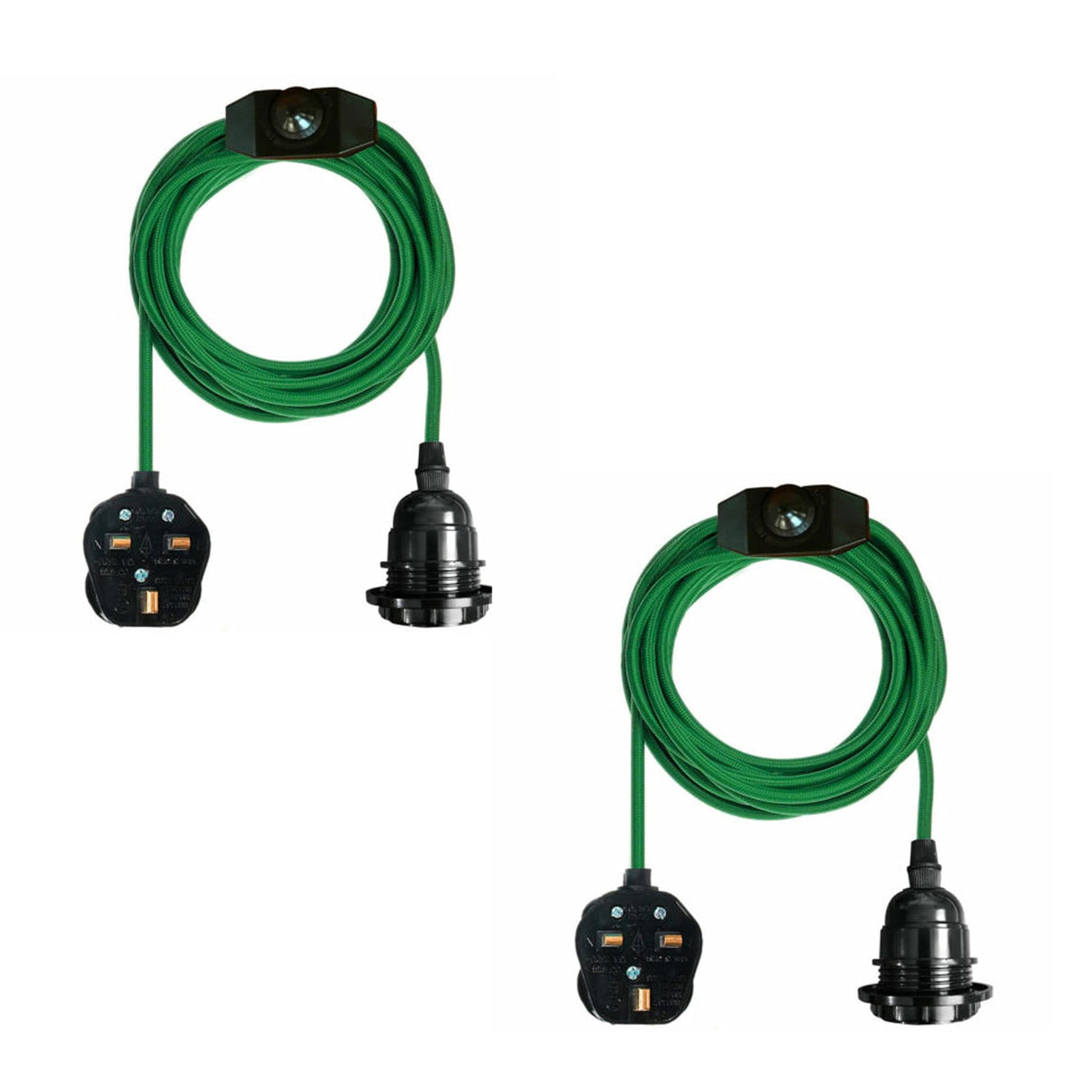 2m Plug in Pendant Light Fabric Cable  E27 Socket~4101