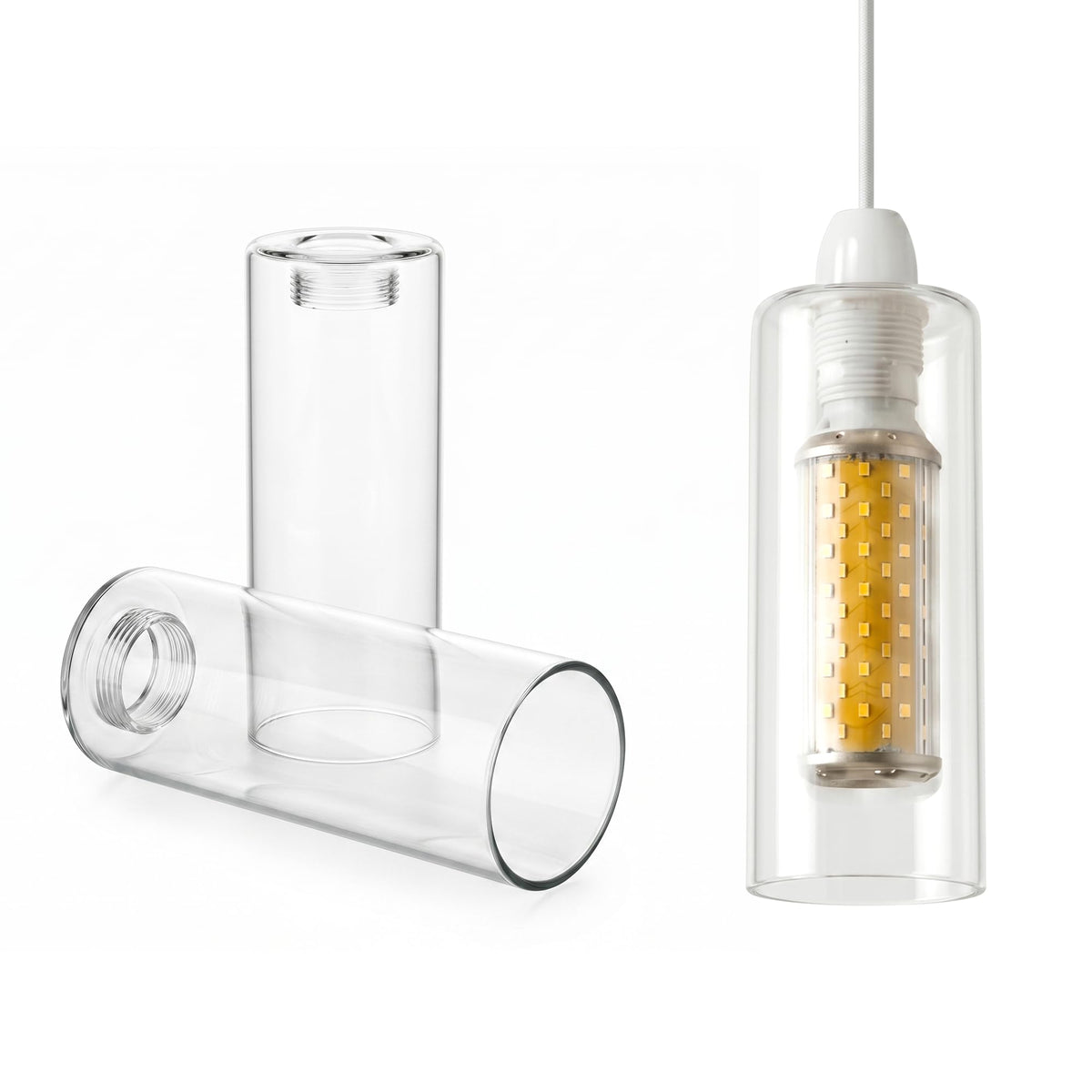 E14 Clear Glass Lamp Shade Replacement,