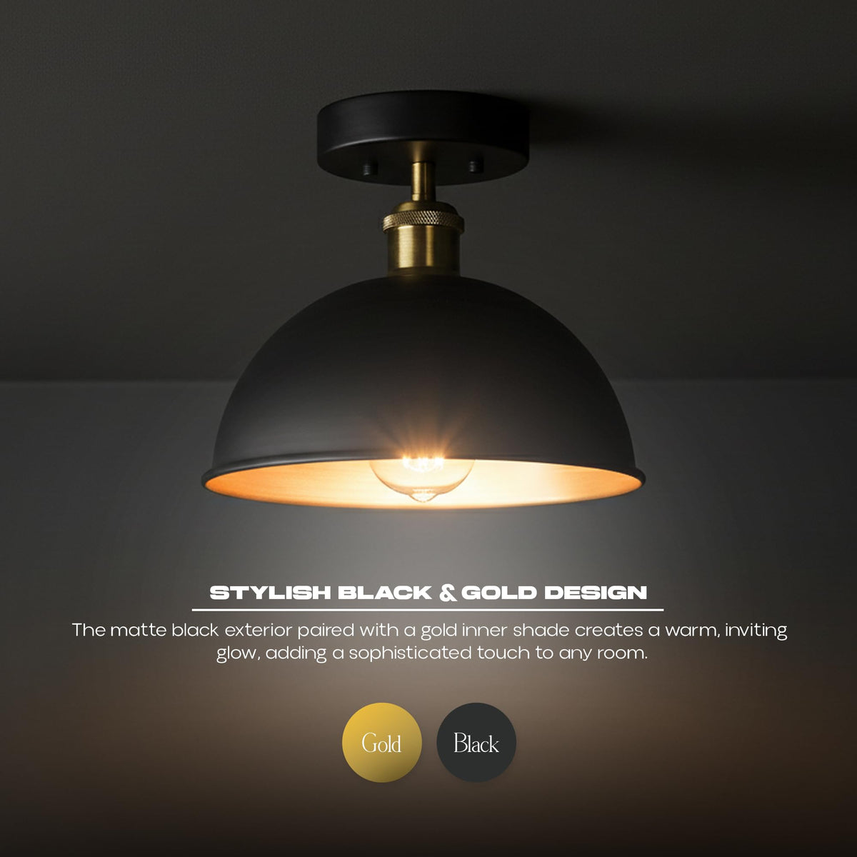 Metal  ceiling light e27 flush mount light