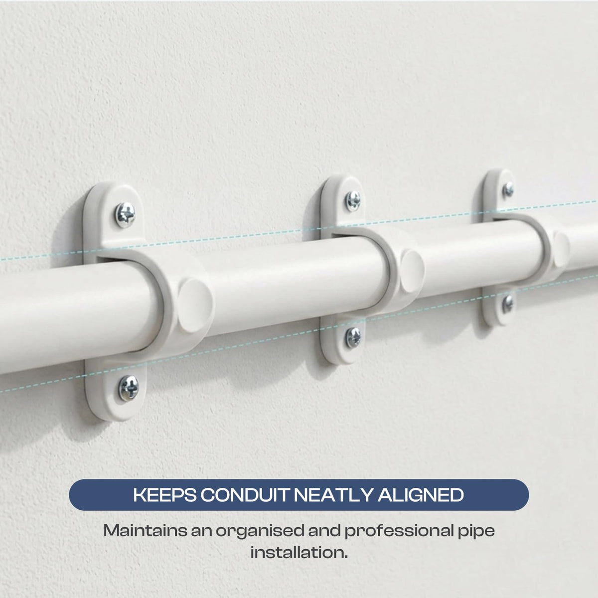 20mm white PVC conduit saddle