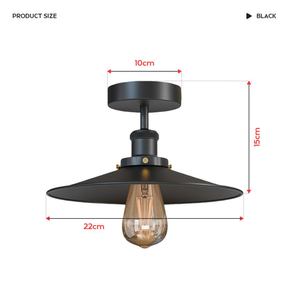 2 Pack Vintage E27 Flush Mount Ceiling Lights~4082