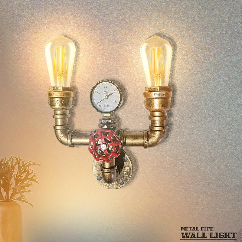 Steampunk vintage pipe light