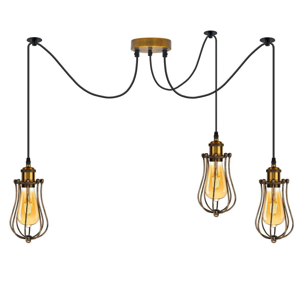 industrial cage hanging light