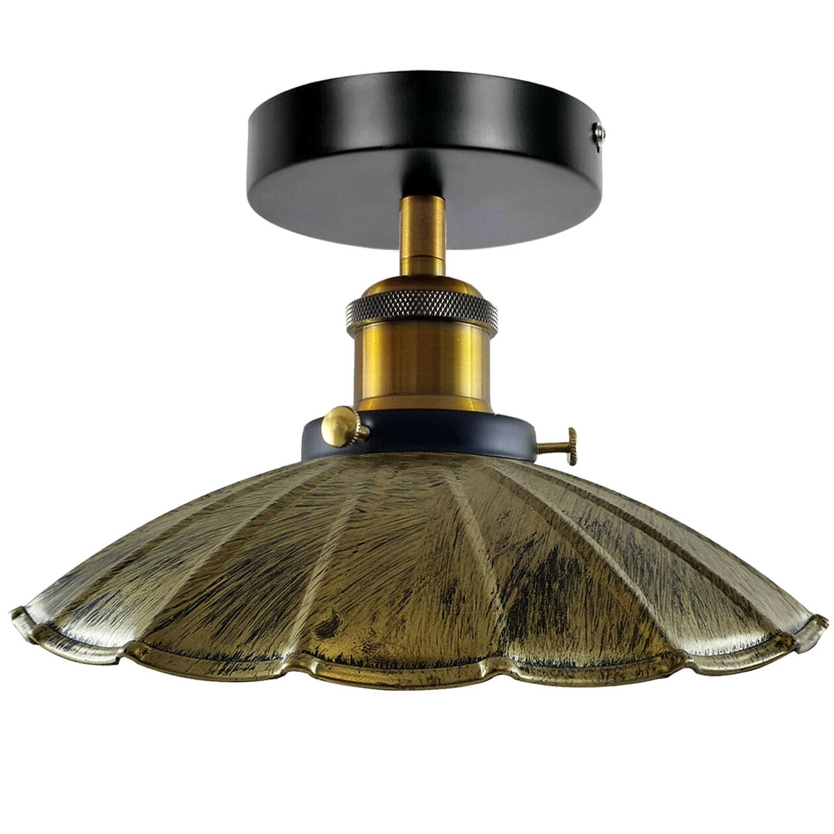 Industrial Semi Flush Light E27 Ceiling Lamp Fixture~4124