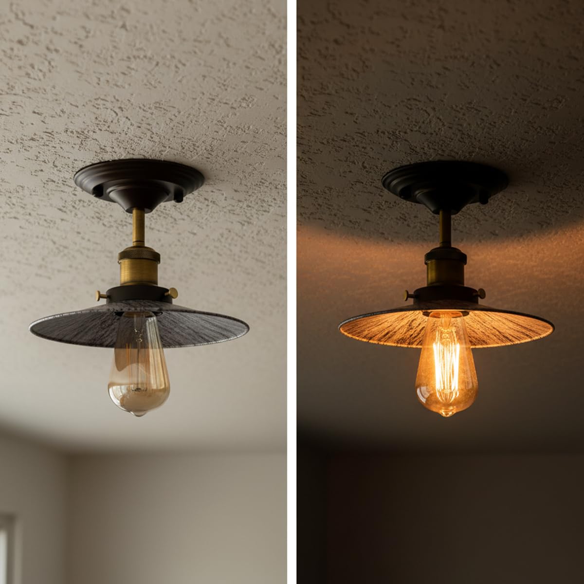 Flush Mount Metal Ceiling Lights Fixtures E27 Base ~4081