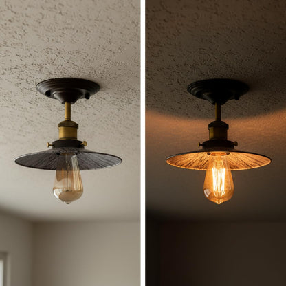 Flush Mount Metal Ceiling Lights Fixtures E27 Base ~4081