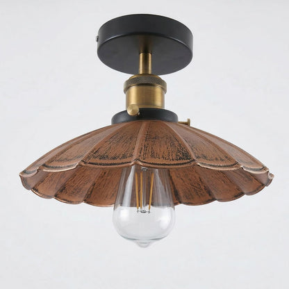 Industrial Semi Flush Light E27 Ceiling Lamp Fixture~4124