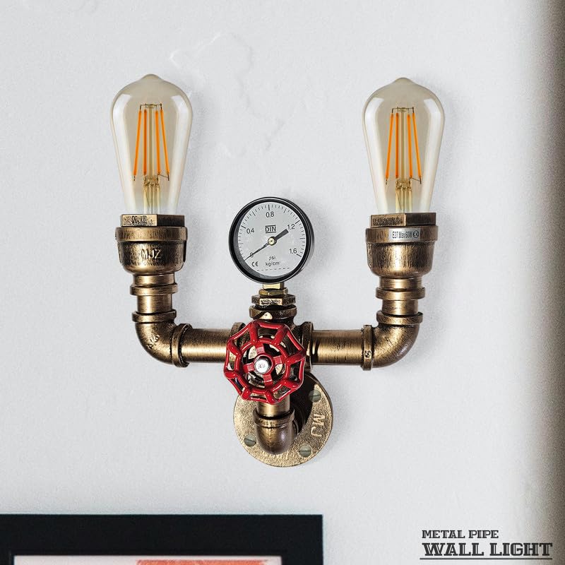Steampunk vintage pipe light