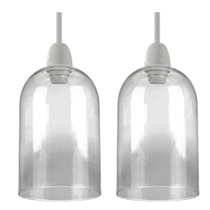 2Pack Glass Lamp Shade E27 Easy Fit Ceiling Pendant~4111