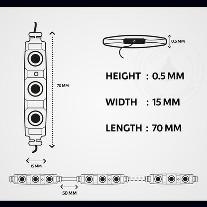 12V IP65 Waterproof LED Module 1.5W 12V Light 200 Pack.