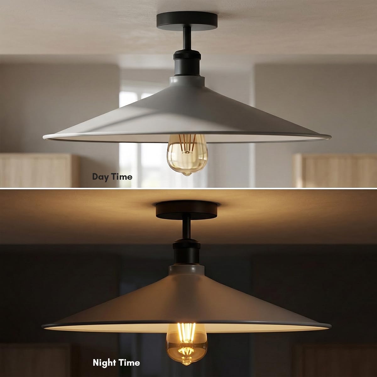 2 Pack Modern Flush Mount Ceiling Light Fixture~4091