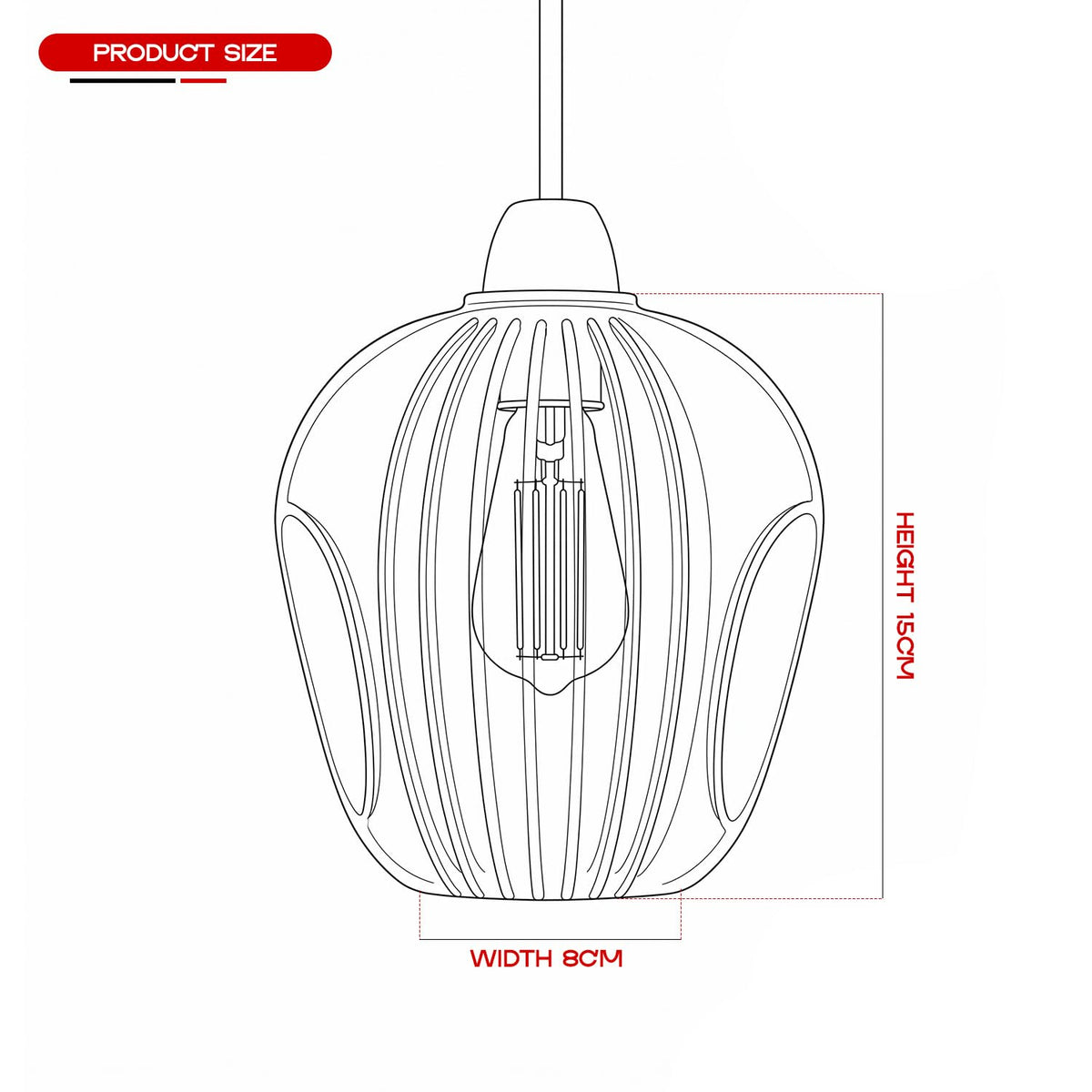 2Pack Glass Lamp Shade E27 Easy Fit Ceiling Pendant~4111