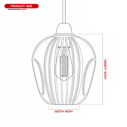 2Pack Glass Lamp Shade E27 Easy Fit Ceiling Pendant~4111
