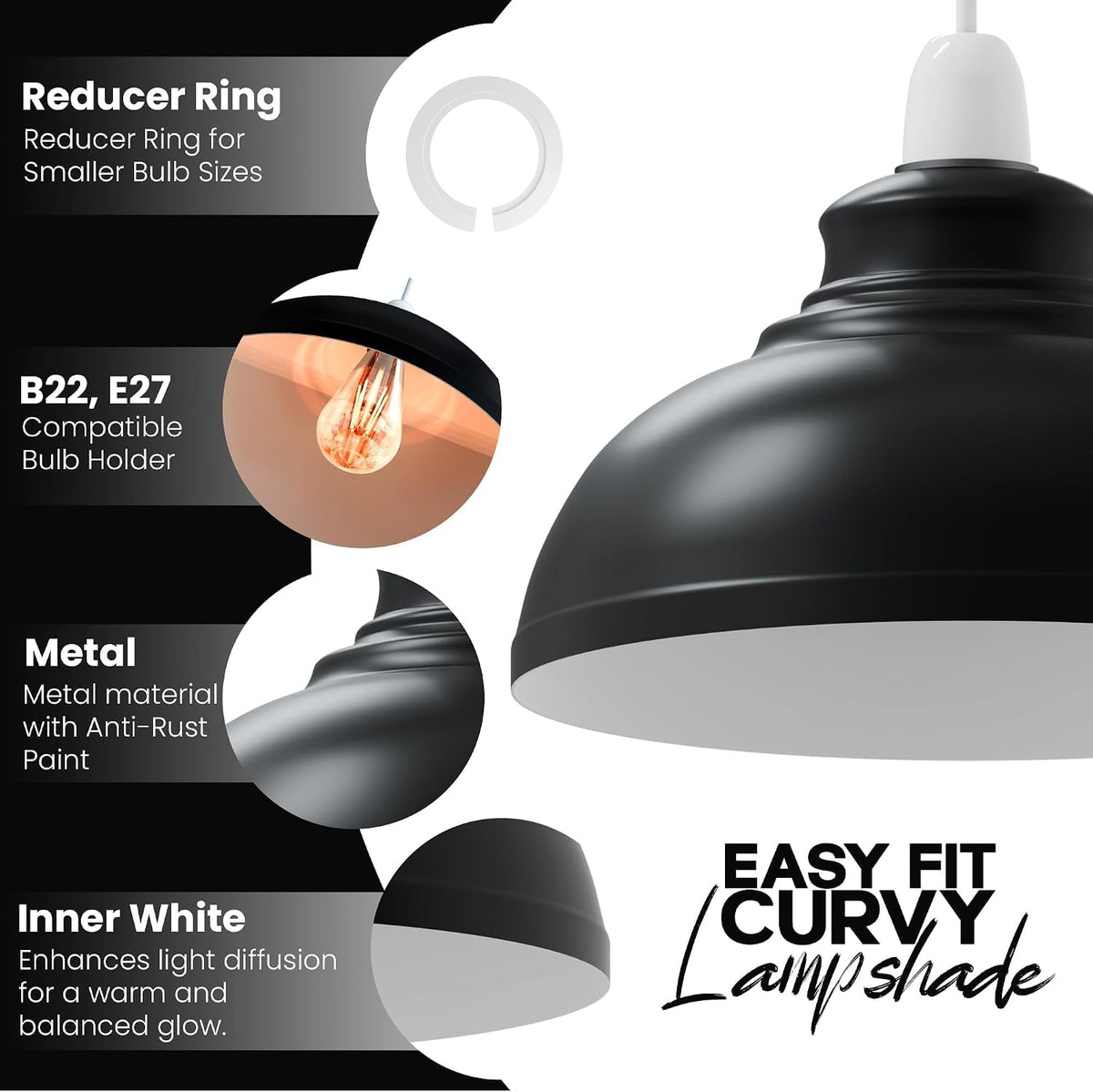 2Pack 29cm Lamp Shade,Pendant Ceiling Light Shade~4080
