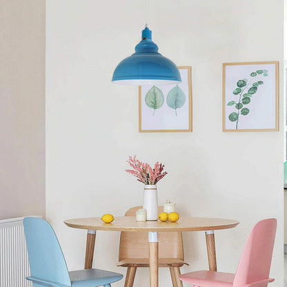 Curvy Metal Shade Pendant Light  E27 29cm Metal Shade~4151