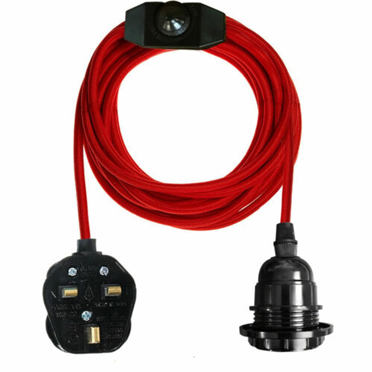 2m Plug in Pendant Light Fabric Cable  E27 Socket~4101