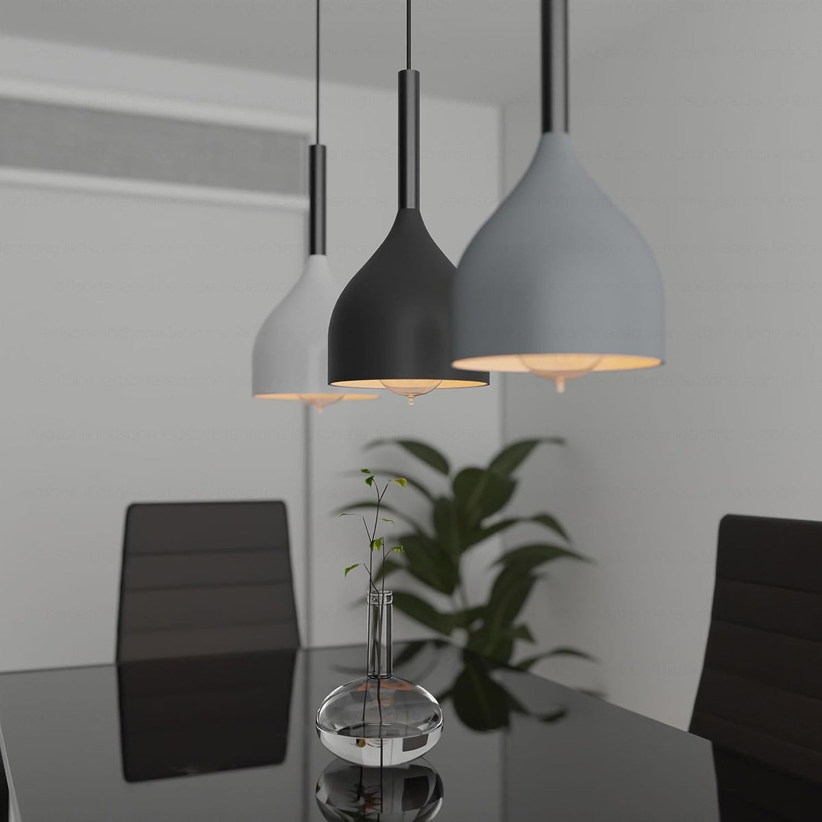 3 Way Pendant Light Triangle Metal Wire Cage~4059