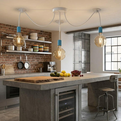 3 Head Industrial Spider Pendant Light~4098