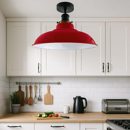 Flush Mount Ceiling Light Metal 32cm Light Shade~4125