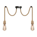 rustic hemp rope pendant light